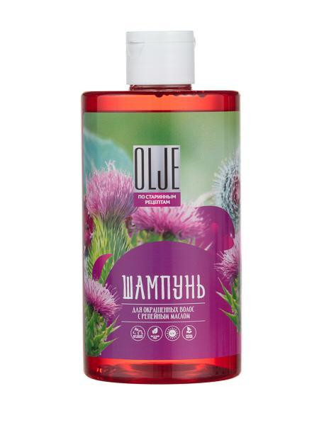 OLJE Натуральный шампунь для окрашенных волос с репейным маслом для поврежденных волос 450 мл во Владимире